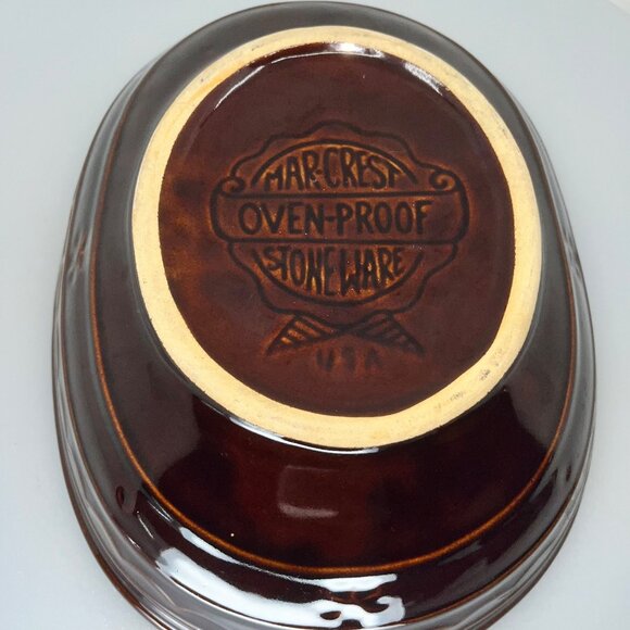 VTG MCM Divided Serving Mar-crest Stone-Proof Ovenware Made in USA Oven Safe - Picture 5 of 11